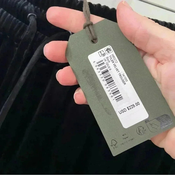 NWT All Saints Tyler Velvet Wide Leg Trouser Pants size 6 - Picture 11 of 12